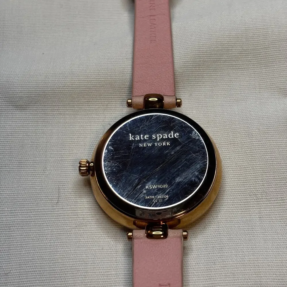 KATE‎ SPADE HOLLAND WOMEN'S ROSE GOLD PINK LEATHER CAT KSW9049